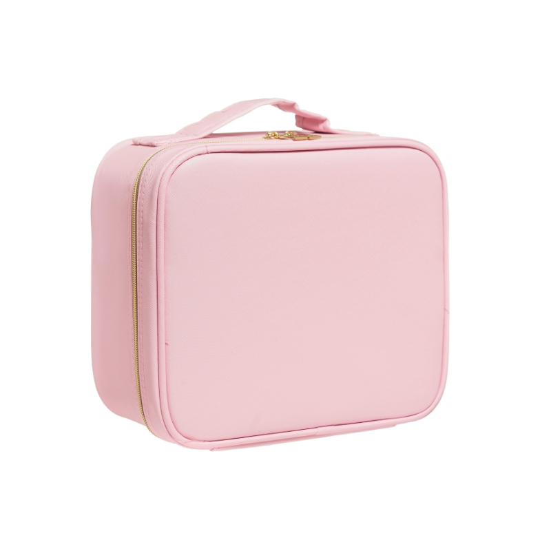 Maleta Cosmetiquero Organizador De Maquillaje Con Espejo LED - Rosado